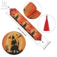 thumbnail image 5 of Gustave Halloween Table Runner Scary Castle Rectangle Tablecloth Runners with Tassels for Fall Party Home Kitchen Dining Table Decoration, 14 x 71 Inch, 5 of 10