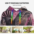 thumbnail image 4 of Xecao Flower Bald Eagle Pattern Hoodies for Women Sweatshirts Long Sleeve Sweatshirts Pullover Outfits with Pocket-XX-Large, 4 of 7
