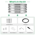 thumbnail image 3 of JERIA Raised Garden Bed,Galvanized Raised 2×2×1ft Planter Boxes Outdoor with Easy Assembly, Round Garden Bed for Vegetables, Fruits, Flowers, 3 of 7