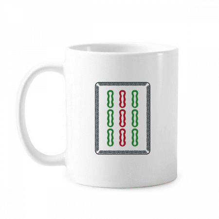 

Mahjong Bar 9 Tiles Pattern Mug Pottery Cerac Coffee Porcelain Cup Tableware