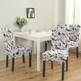 thumbnail image 2 of Chair Covers for Dining Room Set of 4, Stretch Washable Polyester Kitchen Slipcovers Featuring Bohemian, Artistic, Nordic Style, Rustic, Ethnic Patterns with Removable Protector, 2 of 7
