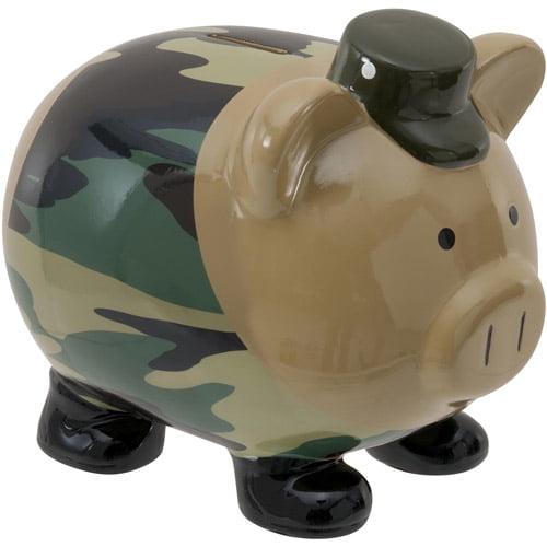 camo piggy bank