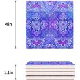 thumbnail image 3 of FMSHPON Mandala Set of 6 Coaster for Drinks, Absorbent Ceramic Stone Coasters Cup Mat with Cork Base for Home Kitchen Room Coffee Table Bar Decor, 3 of 4