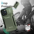 thumbnail image 7 of Dteck Case for iPhone 14 Pro Max,Shockproof TPU+PC Armor Case Slide Lens Protection Cover for iPhone 14 Pro Max,Darkgreen, 7 of 7