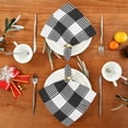 thumbnail image 4 of Dreamtimes Black and White Buffalo Check Cloth Napkins Set of 1,Reusable Washable Polyester Dinner Table Napkins for Kitchen,Dining,Restaurant,Party Decoration, 4 of 7