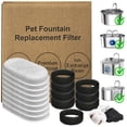 thumbnail image 2 of Debonair 16 Pack Cat Water Fountain Filter, Cat Fountain Replacement Filters for Stainless Steel 67oz, 95oz, 135oz Automatic Pet Fountain Dispenser(8 Filters& 8 Sponges), 2 of 8