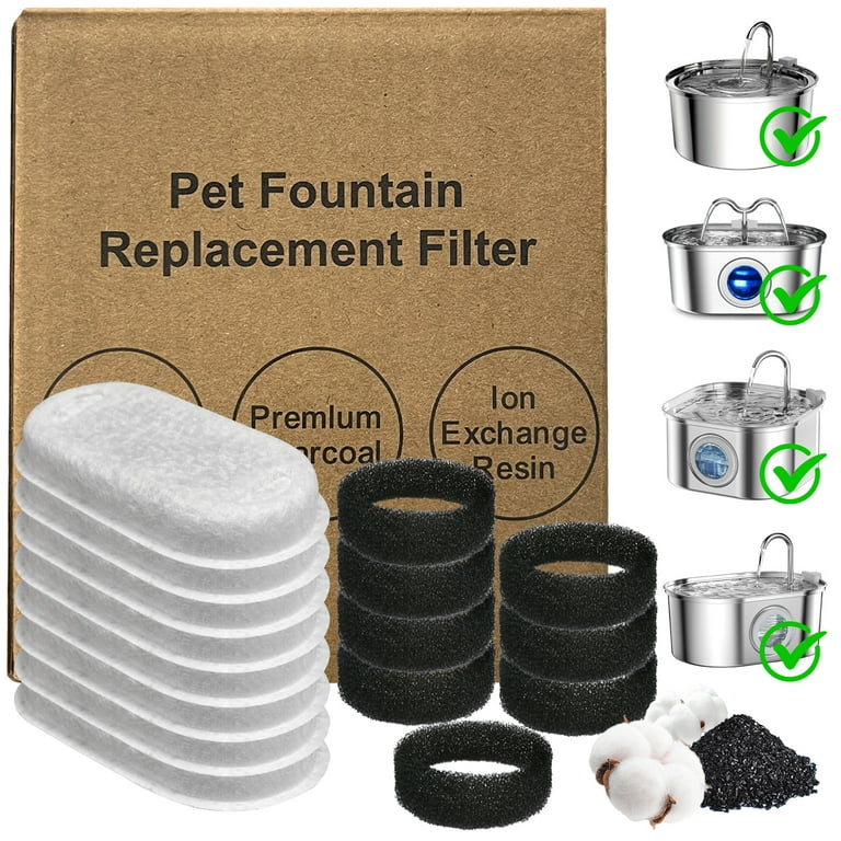 Lixada Carbon Pet Kitty Cat Water Fountain Filters, Replacement