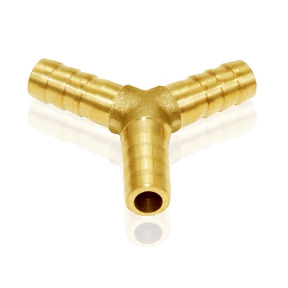 Joywayus 3/8 "" ID grande manguera Barb en forma de Y unión de 3 vías intersección/latón dividido agua/combustible/aire