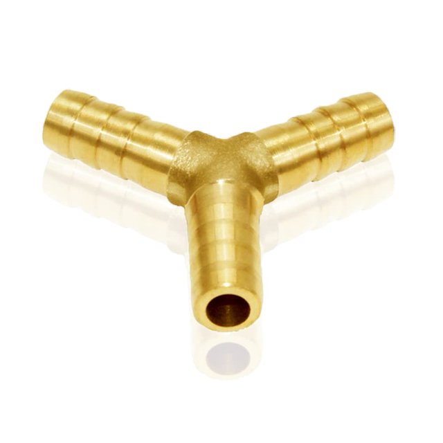Joywayus 3/8 "" ID grande manguera Barb en forma de Y unión de 3 vías intersección/latón dividido agua/combustible/aire