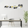 thumbnail image 4 of Black and White Zen Stone Wall Art Yellow Flower Picture Still Life Canvas Relaxing Painting Home Office Bathroom Decor, 4 of 6