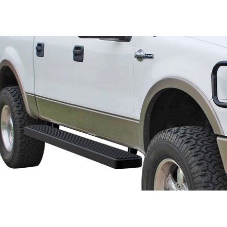 2004-2008 Ford F-150 SuperCrew Cab (Excl. 04 Heritage Edition) Black Finish 6 Inch Door-Door Side Bar Side Step Running Board