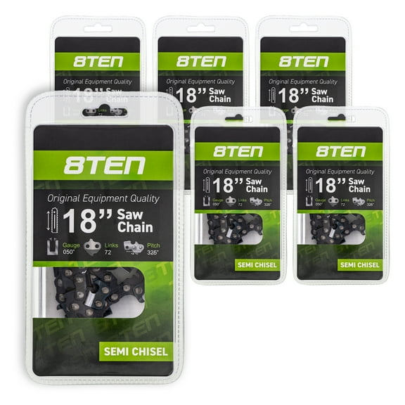 8TEN Chainsaw Chain 18 inch .325 Pitch for Husqvarna Poulan 6 Pack 810-CCC2223H