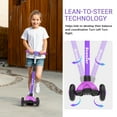 thumbnail image 6 of SPPTTY Toddler Kick Scooter with 3 LED Lighted Wheels and 3 Adjustable Height Handlebars ,Folding Kids Scooter for Boys Girls Ages 2-5,lilac, 6 of 7