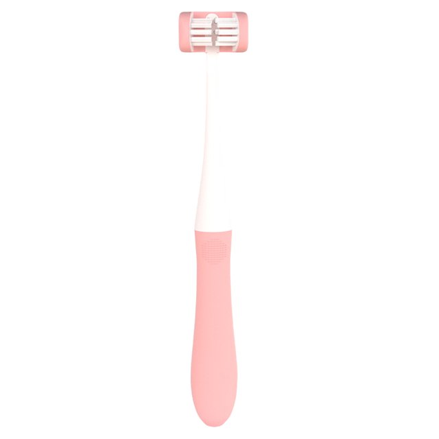 Seitruly Cepillo de para niños Mango antideslizante Manual Cobertura de 360 grados Cepillo de de entrenamiento Herramienta de cuidado de los oídos Rosa Seitruly CE011416-02