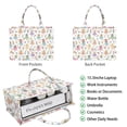 thumbnail image 2 of Large Capacity Tote Bag,Colorful Fairy Flower Pattern Handbag Fashion Luxury Tote Bag,15.7"x13"x 5.1" Inches,Laptop Compatible, 2 of 6