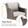 thumbnail image 3 of POCASSY Outdoor Swivel Rocking Chairs Set of 2, All Weather Brown Wicker Rattan Patio Furniture Set Patio Chairs with 360° Swivel Glider Chairs for Balcony, Garden, Porch, Pool and Backyard, Beige, 3 of 12