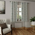 thumbnail image 2 of Ambesonne Ethnic Grommet Curtain, Persian Flora, 50" x 54", Tan Blue White, 2 of 6