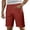 A-Brick Red936, variant on SONXAHE Rolled-Hem Chino Shorts for men Straight-Fit Weekend Golf Knee-Length Pants