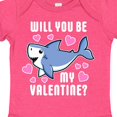 thumbnail image 4 of Inktastic Will You Be My Valentine with Cute Shark and Hearts Boys or Girls Baby Bodysuit, 4 of 5