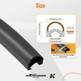 thumbnail image 6 of maXpeedingrods RV Slide Out Rubber Seal ‎018-312-EKD 1" x 15/16" x 35' D-Seal Wiper Weather Stripping Replacement for RV Camper Slideout System, 6 of 10