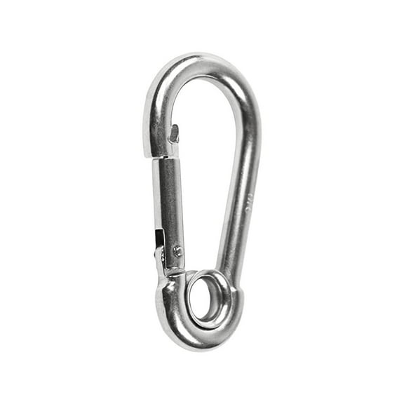 Marine City 2-3/4 Inch Carabiner Clip Snap Hook with Ring 316 Stainless Steel Rustproof Heavy-Duty for Climbing Fishing Hiking Boating Sailing Camping 1-Pack