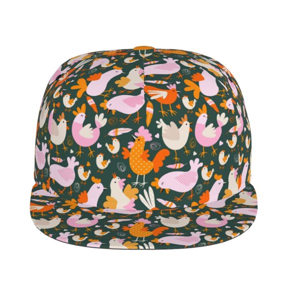 Sigee Roosters and Chicks Print Men Women Fashion Baseball Cap,Unisex-Adults,Classic Adjustable Plain Hat