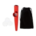 thumbnail image 4 of Flauta Kazoo, instrumento musical de acompañamiento musical, fácil de tocar, con bolsa de almacenamiento, bolsas de regalo para amantes de la música y rojo, 4 of 8