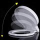 thumbnail image 5 of Round Toilet Seat, White, 360 Adjustable Hinge Quick Release Design, 5 of 5