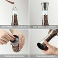 thumbnail image 6 of Mirdinner Salt and Pepper Grinder Set of 2, Best Spice Mills with Adjustable Coarseness, 200ml Stainless Steel Salt and Peppercorn Grinder, Black Pepper Grinder Refillable with Glass Body, 6 of 8