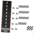 thumbnail image 2 of 22 Piece Racetrack Floor Runner Pennant Banner Checkered Flag Tear Resistant Fabric Party Set for Kids Birthday Events, 2 of 9