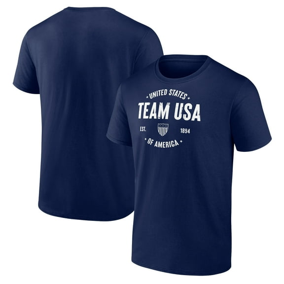 Men's Fanatics Navy Team USA 2024 Olympics Clean Heritage T-Shirt