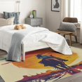 thumbnail image 4 of Cowgirl Rugs for Bedroom - 4x6 Rug - Cowgirl Rug - Western Cowboy Area Rug - Horse Riding Sunset Rugs - Girls Wild West Carpet, 4 of 7