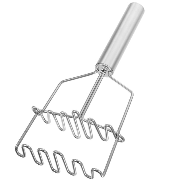 MasteelfCA 1pc Stainless Steel Potato Press Baking Tool Wave Type Potato Press for Home Restaurant (Silver)