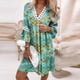 thumbnail image 1 of Vestido maxi básico para mujer Color sólido Encaje Rem Vestido casual Traje de vacaciones de gran tamaño FLhrweasw Para estrenar, 1 of 8