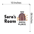 thumbnail image 4 of My Happy Place Personalized Name Zoo Africa Zebra Lion Safari Jungle Endangered Species Hippo Alligator Giraffe Tiger Wilderness Holiday Gift Ideas Bedroom Wall Decal Sticker - Size: 10 In X 6 In, 4 of 5
