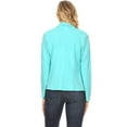thumbnail image 4 of Moa Collection Women's Solid Casual Office Work Long Sleeve Open Front Blazer Jacket, 4 of 6