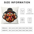 thumbnail image 5 of Thanksgiving Pillow Covers Fall Leaves Pillow Cases Turkey Pumpkin Decorative Cushion Covers for Sofa Couch, 5 of 5