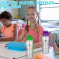 24 Pcs Plastic Water Bottles for Kids Bulk 17 oz Reusable Leak Proof