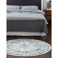 thumbnail image 5 of Unique Loom Sumter Collection Area Rug - Edmunds (5' 1" Round Ivory/Blue), 5 of 7