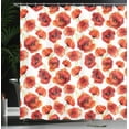 thumbnail image 4 of Ambesonne Flower Shower Curtain, Poppies Garden Floral, 69"Wx70"L, Scarlet White Red, 4 of 5