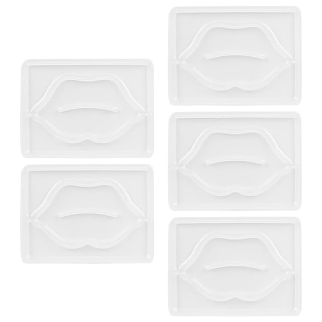 Molde para máscara de labios Sonew, plástico ABS transparente, reutilizable, 5 unidades