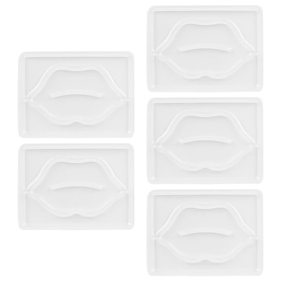 Molde para máscara de labios Sonew, plástico ABS transparente, reutilizable, 5 unidades