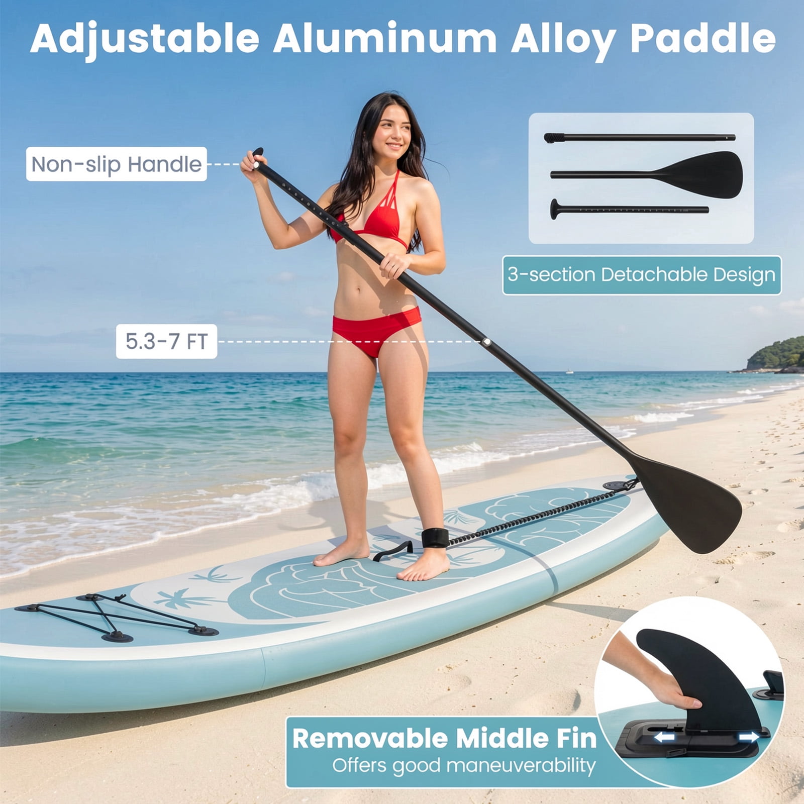 Airfind Inflatable Stand Up Paddle Board 10/11 Ft with SUP Kit-S
