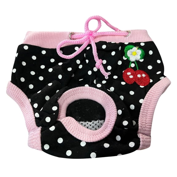 Nallwabiu Washable Dog Diapers Female, Reusable Dog Sanitary Pants with Elastic Strap, Puppy Period Underwear for Small Dogs, Teddy, Corgi & Yorkie