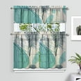 thumbnail image 2 of Kitchen Curtains 36 Inch Short - 3 Panel Set, Rod Pocket Window Curtain, Boho Floral Tribal Style, 100% Polyester for Farmhouse, Kitchen, Cafe, Bedroom, Easy Wash, 2 of 6