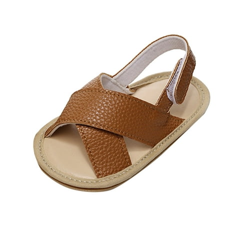 

LBECLEY Baby Size 2 Shoes Girls Boys Girls Open Toe Solid Shoes First Walkers Shoes Summer Toddler Flat Sandals Toddler Sandals Girls Size 7 Brown 13