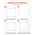 thumbnail image 3 of Chain Link Fence Gate x in Adjustable Chain Link Fence Panel Fit .- ft (W) x ft (H) Garden Fence Gate Opening Fencing Gate with Plastic Coating for Farm Posts Not I, 3 of 10