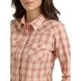 thumbnail image 4 of Wrangler® Women's Long Sleeve Western Snap Plaid Shirt, Sizes S-3XL, 4 of 5