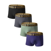 Gift Boxed Mens Underwear Boxer Briefs, Viscose Trunks Calzoncillos Underpants, Moisture Wicking Breathable Natural Fashion