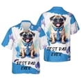 thumbnail image 3 of Happy Father's Day Best Pug Cool Dad Ever Hawaiian Shirt Breathable Summer Unisex Merch Dog Lover Gifts - 12007, 3 of 6